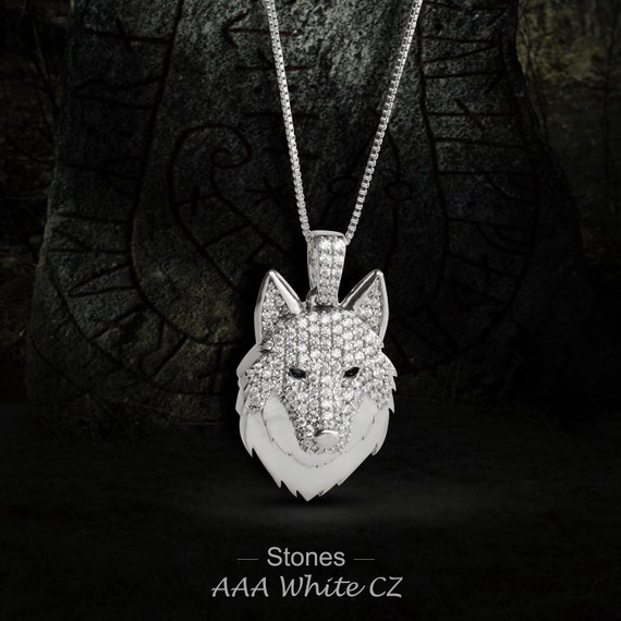 Collana Con Ciondolo Lupo Fenrir In Argento Sterling 925 – Gioiello Uomo E Donna – Simbolo Di Coraggio E Protezione
