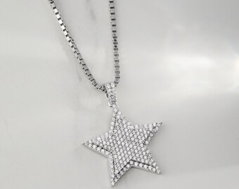 STAR JEWELRY　925 K14 CZ Amazon.com: Heavenly Shining North Star Burst Pendant