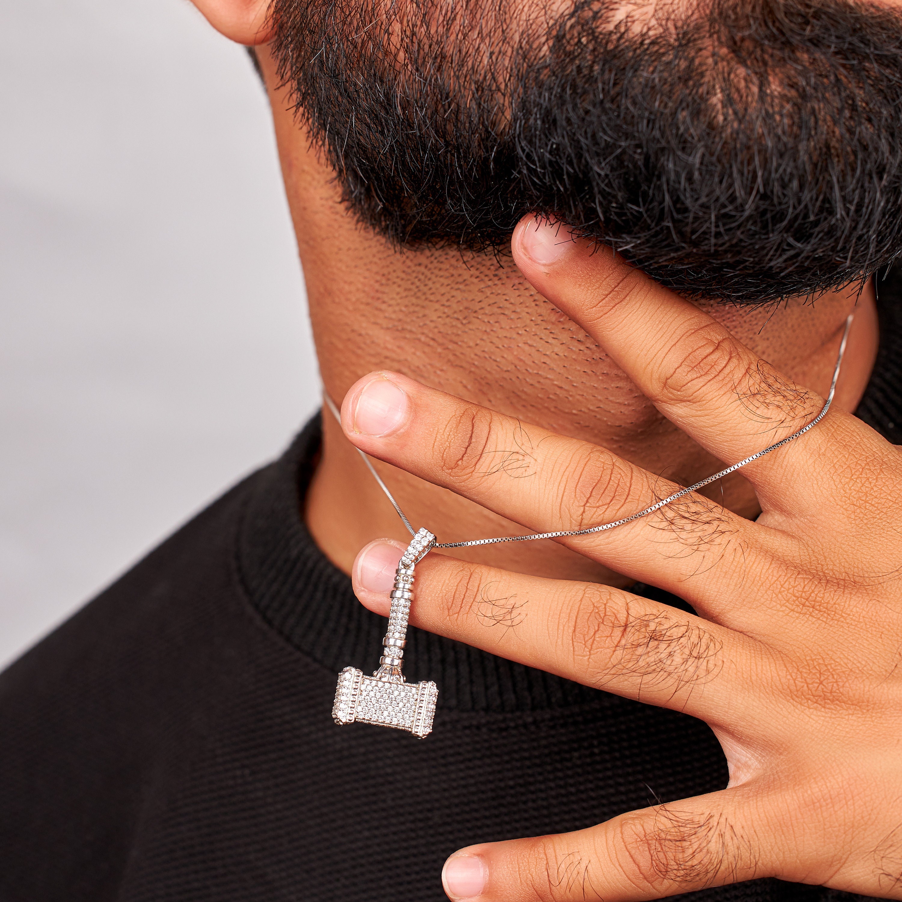 【WOOYOUNGMI】SILVER HAMMER PENDANT NECKLACE Silver Hammer Pendant Necklace - WOOYOUNGMI