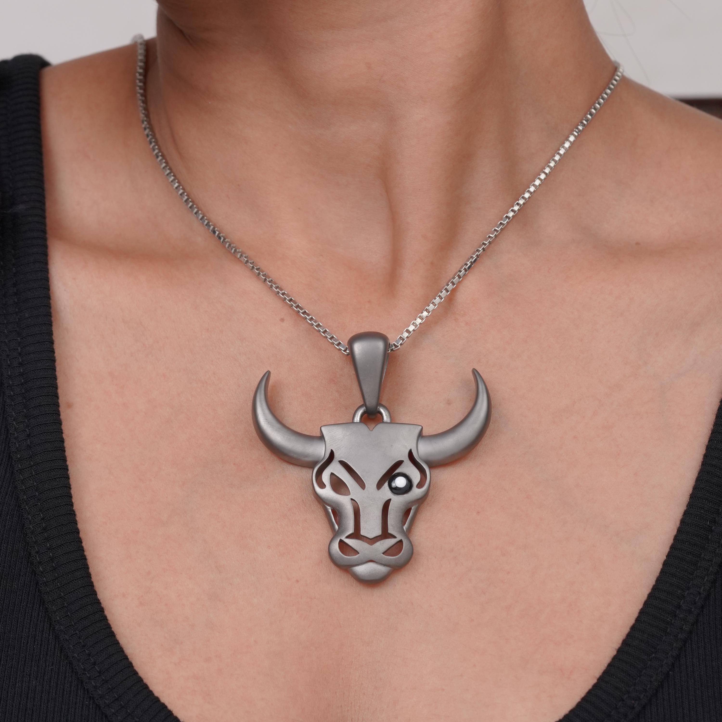 Iced Out Bull Pendant