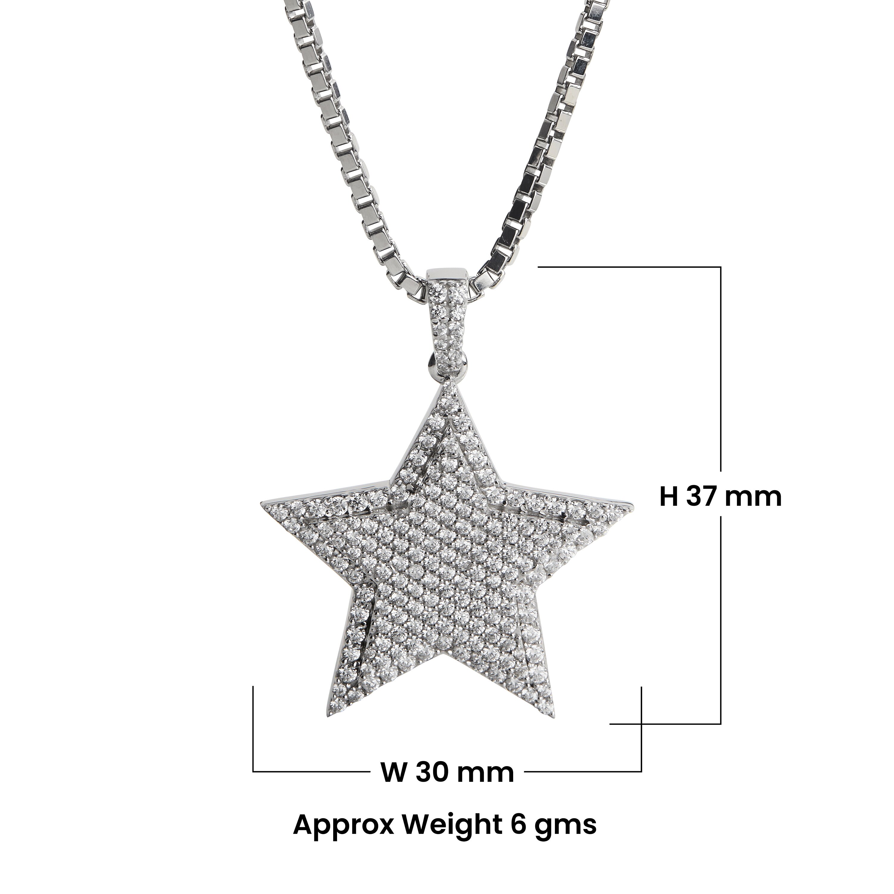 STAR JEWELRY　925 K14 CZ Amazon.com: Heavenly Shining North Star Burst Pendant