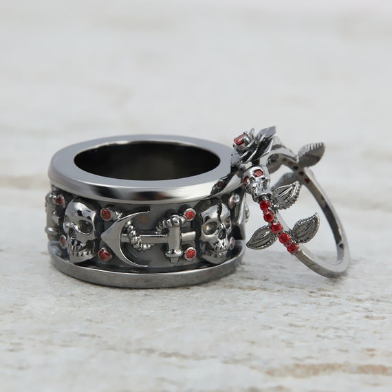 Matching sale skull rings