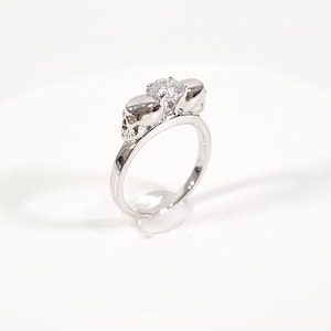 Lab Grown Diamond Skull Ring Women, 925 Sterling Silver Skull Engagement Ring for Women 1/2CT CVD Diamond Till Death Gothic Jewelry Handmade