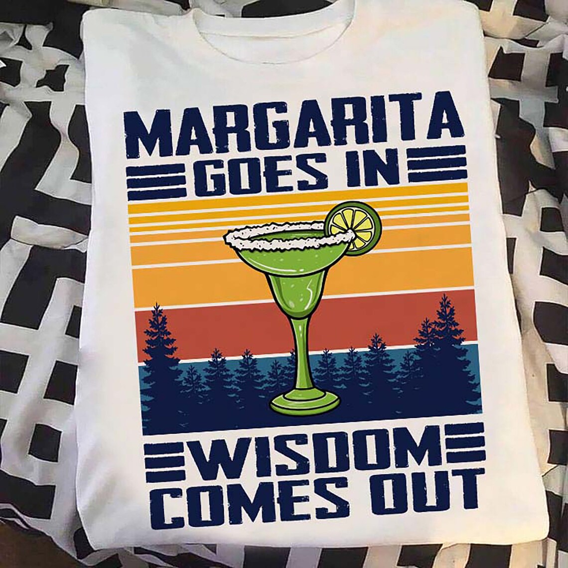 Margarita Goes In Wisdom Comes Out Shirt Funny Vintage Etsy