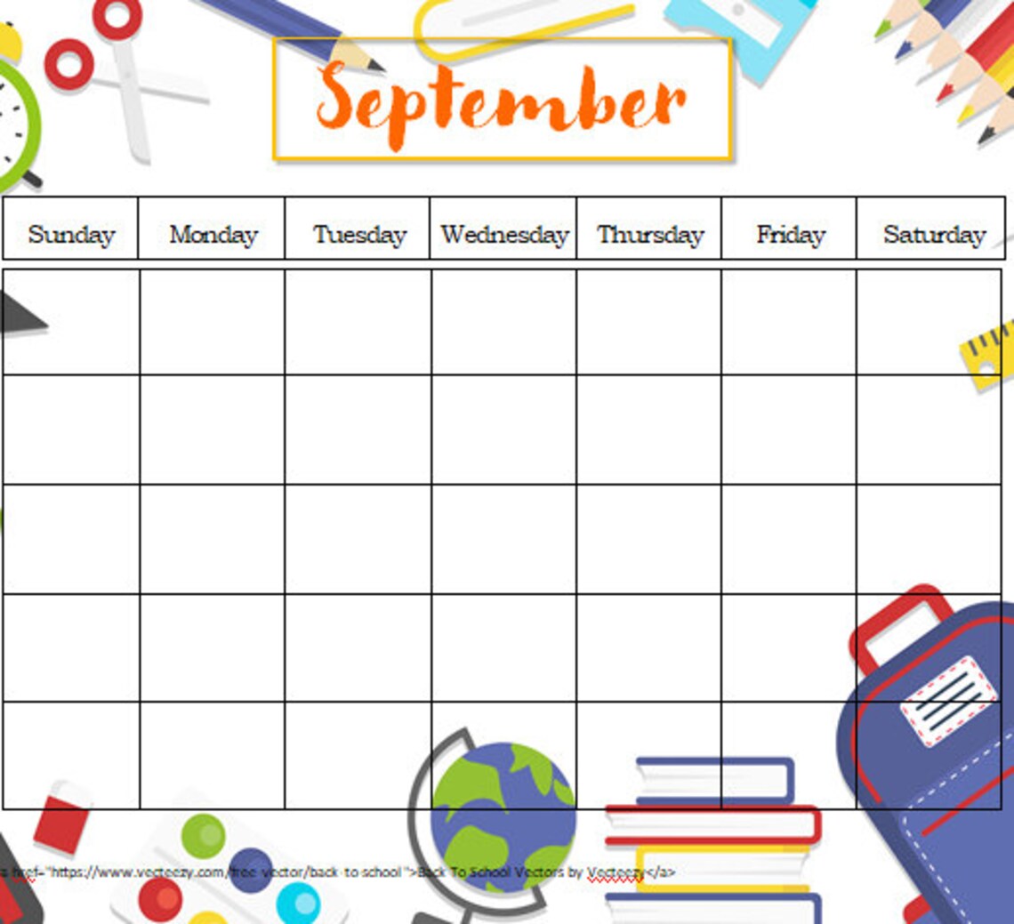 Reading Log Calendar PDF Digital Files Kids Reading Etsy