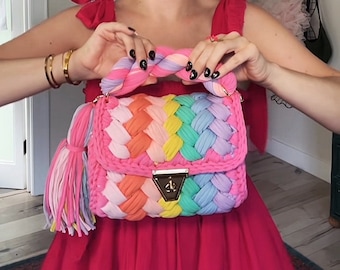 Handmade Colorful Crochet Bag