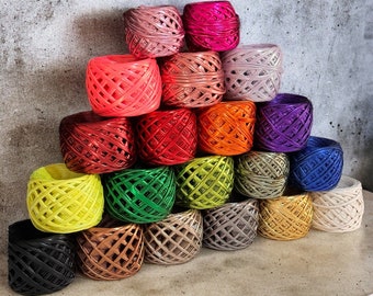 Metallic T-Shirt Yarn: Leather Look Polyester Bag Yarn