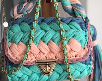 crochet colorful  bag
