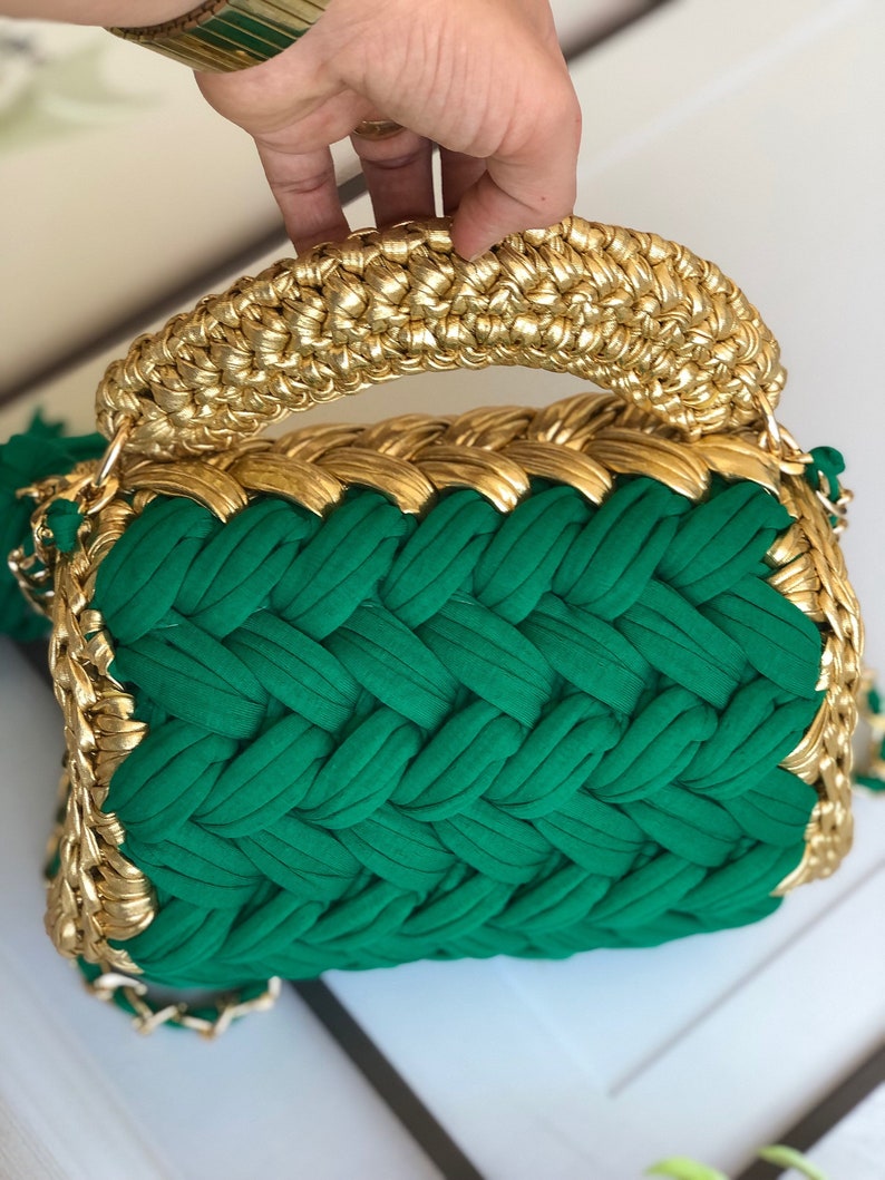 Metallic Bag / Capri Luxury Bag/hand Woven Metallic Etsy