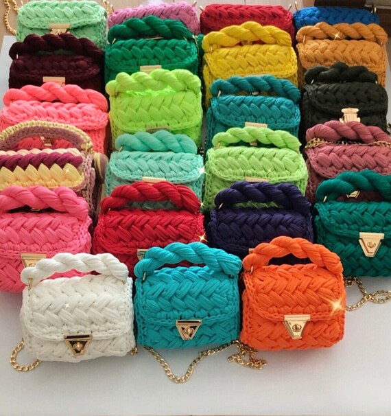 Bolso de hombro de ganchillo de lujo Capri hecho a mano Etsy Espana