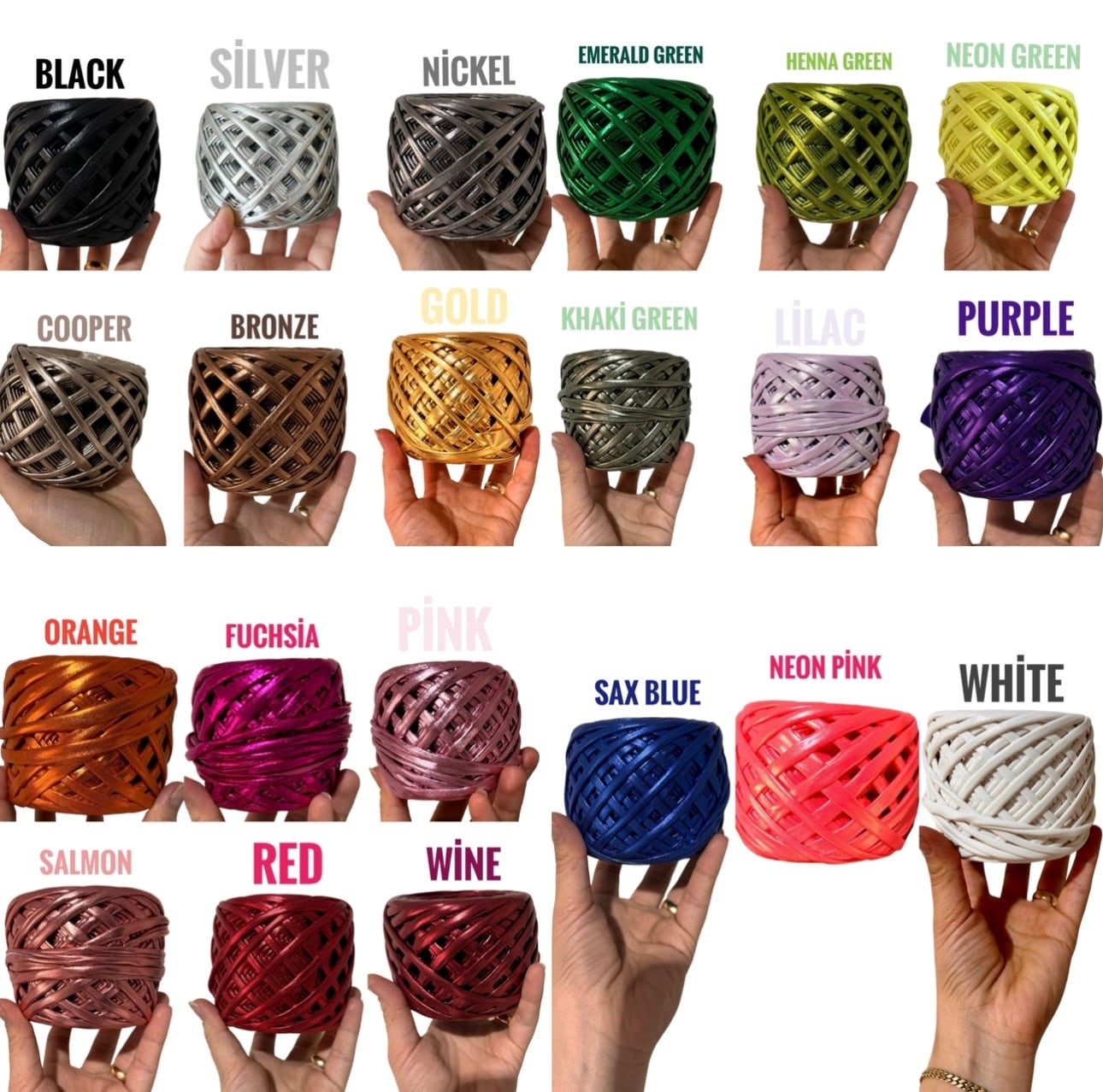 Metallic Raffia Yarn Black Crochet Metallic Raffia Woven Clutch Bag: Leather Top Handle ...