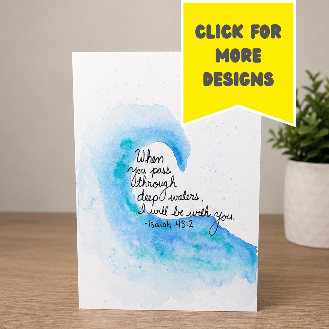 Bible Verse Greeting Cards - Handmade, Watercolor Christian Cards - Etsy
