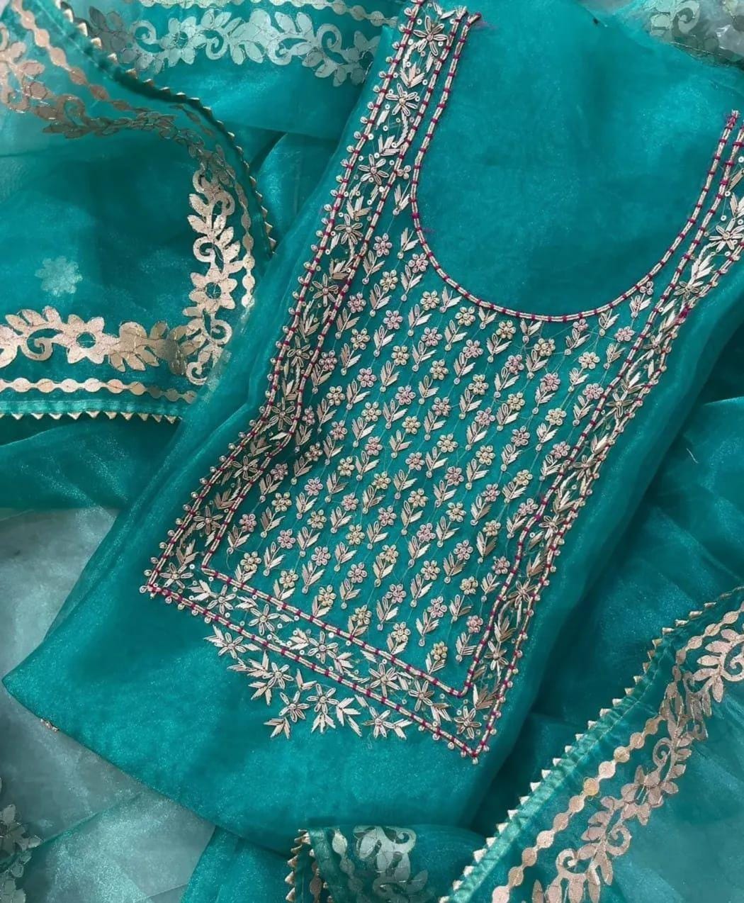 Firozi Dupatta - Etsy