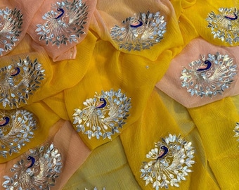 Elegant Designer Premium Chiffon Saree with Blouse, Saree for Women Reception Party Ceremony Best Gift for Girlfriend & Wife Handwork Saree