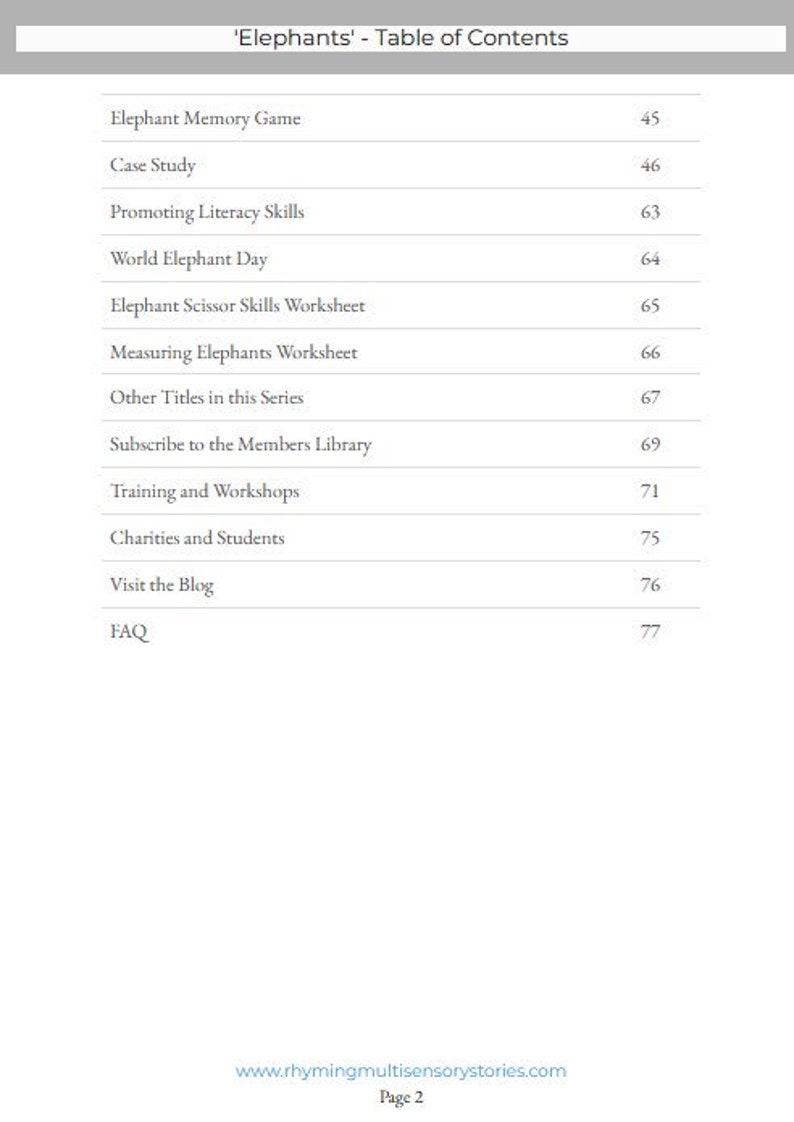 Elephants a Sensory Exploration Sensory Story plus Themed Ideas and Activities for Learners of all Ages image 3