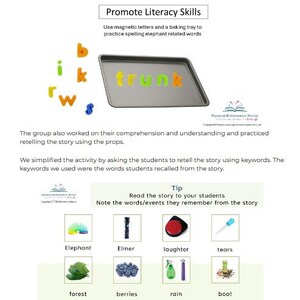Elephants a Sensory Exploration Sensory Story plus Themed Ideas and Activities for Learners of all Ages image 5