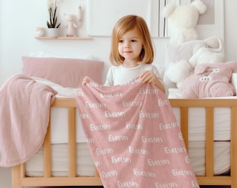 Spersonalizowany kocyk Minky dla niemowląt: z imieniem, supermiękki