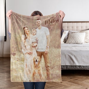Personalized Photo Blanket, Photo Blanket Minky, Blanket Photo Collage, Custom Your Own Photo Blanket, Family Photo Gift, Mother's Day Gift