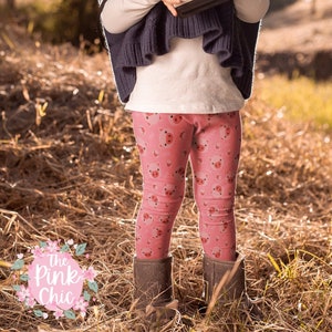 Cute Pig Kid&#39;s Leggings, Cute Pig Leggings, Pig Leggings voor meisjes, Peuter Leggings, Little Girl Kleding, Farm Animal Leggings