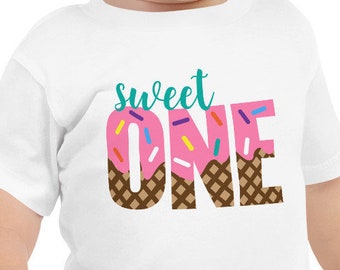 Sweet One Baby Girl Short Sleeve Tee, Sweet One Shirt, 1st Birthday t-shirt