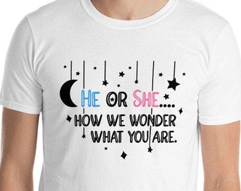 Little Star Short-Sleeve Unisex T-Shirt, Twinkle Little Star gender reveal shirt, Gender Reveal Shirt, Gender Reveal Party