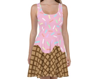 white christmas dresses Pink Sprinkle Ice Cream Cone Costume Set main image 0