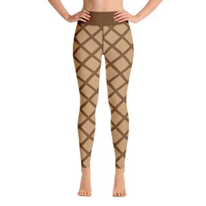 Waffelkegel Yoga Leggings, EisCreme Halloween Kostüm, EisGeburtstag Party, Eis Leggings, EisCreme Gender Reveal Leggings