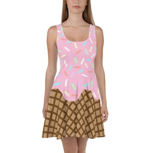 Ice Cream Skater Dress, Halloween Costume Dress, Halloween Costume, Halloween Dress, Ice Cream Dress, Halloween Ice Cream Dress