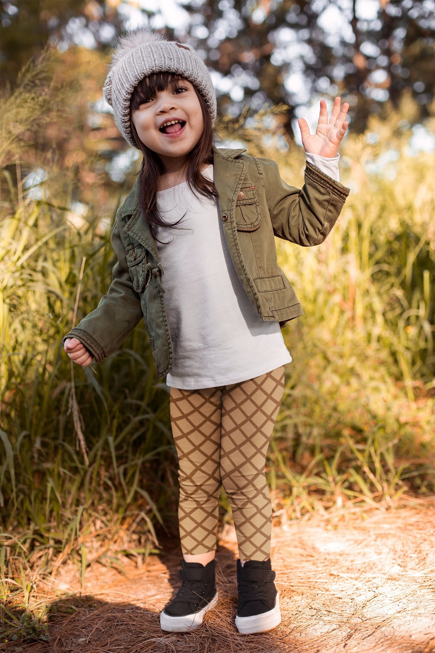 Waffle Cone Kid's Leggings, Ice Cream Leggings, Ice Cream Birthday Outfit, Ice Cream Birthday Party, What's the Scoop Gender Reveal