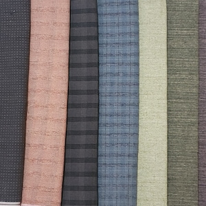 Japanese yarn-dyed fabric 110 cm (45 &quot;) x 30 cm (12&quot;) x 7sets