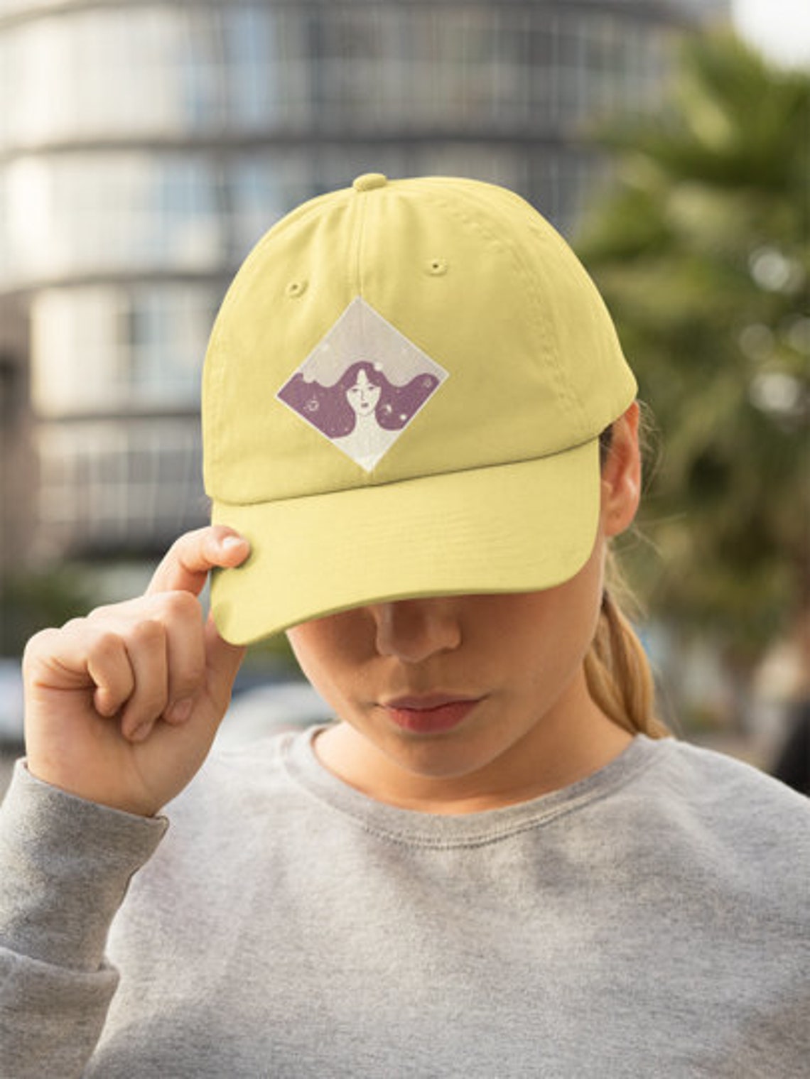 Download Dad Hat Mockups 1 Woman wearing a cap Mockups Woman with a | Etsy