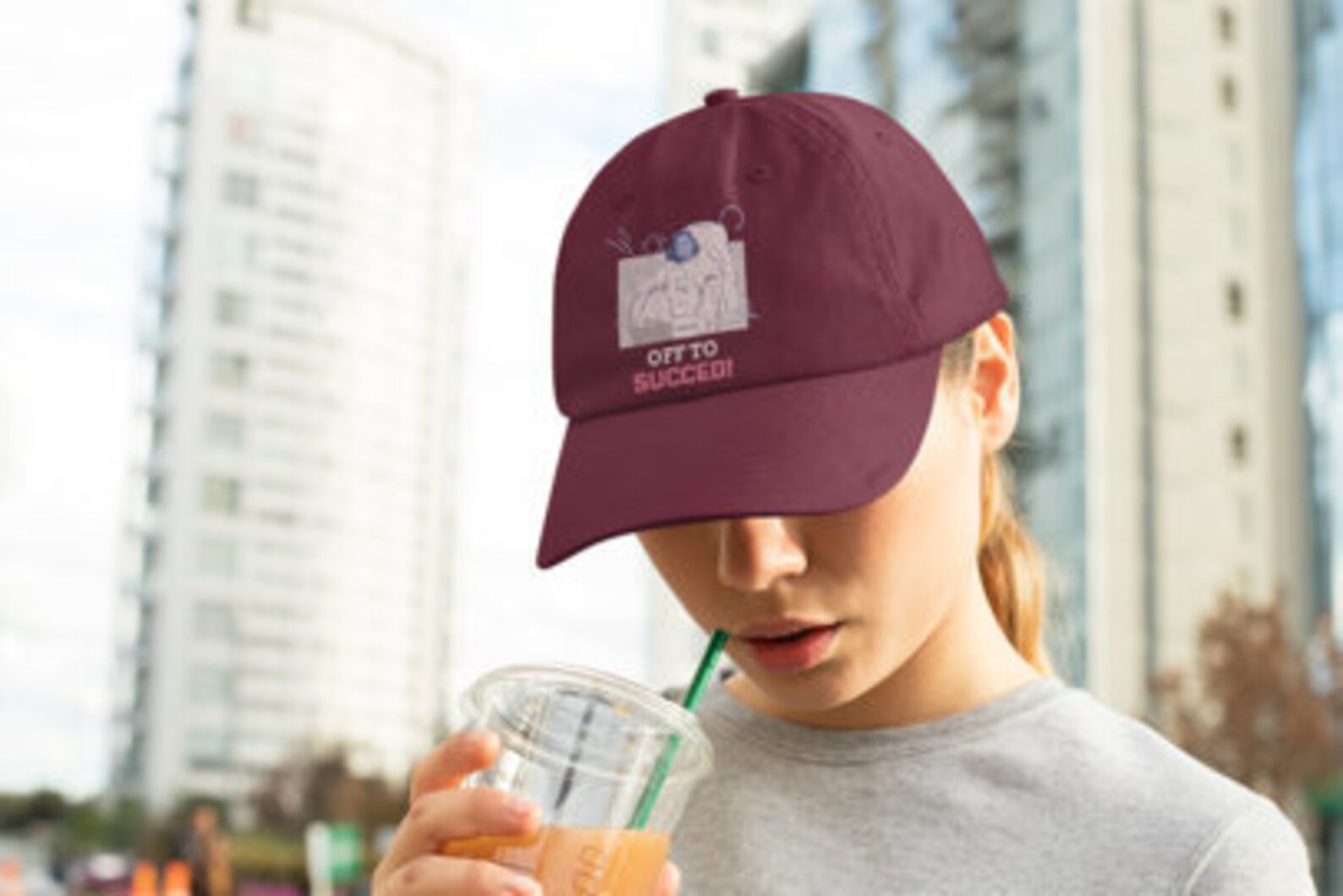Download Dad Hat Mockups 1 Woman wearing a cap Mockups Woman with a | Etsy