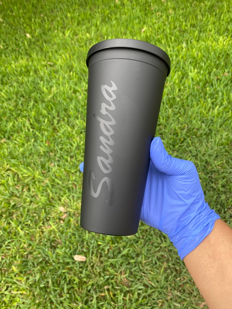 Black Matte Starbucks Cup/ Black Matte Cup/ Black Starbucks Etsy