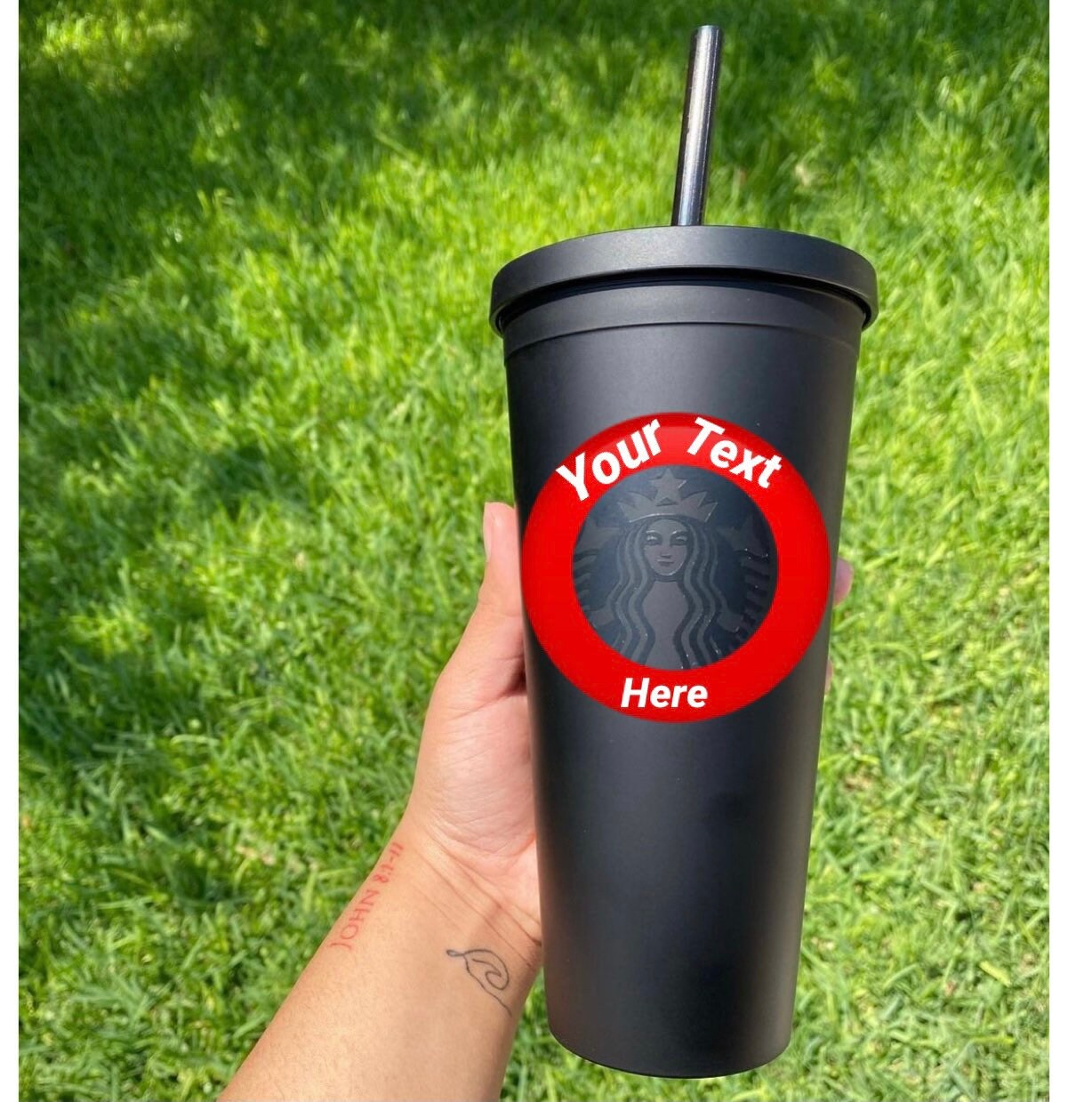 Matte Black Starbucks Cup - Etsy