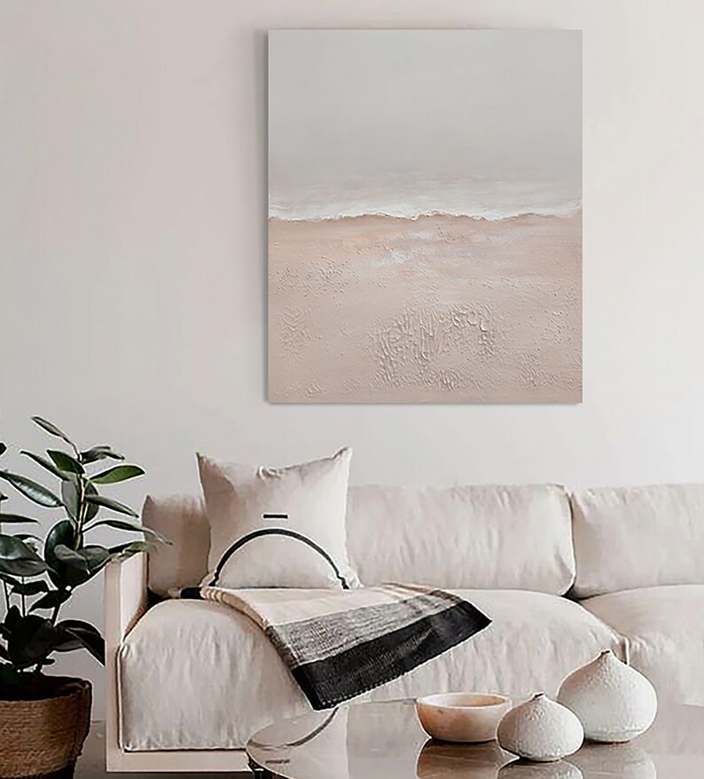 Large Beach Painting Abstract Landscape Painting Gold Coast Etsy