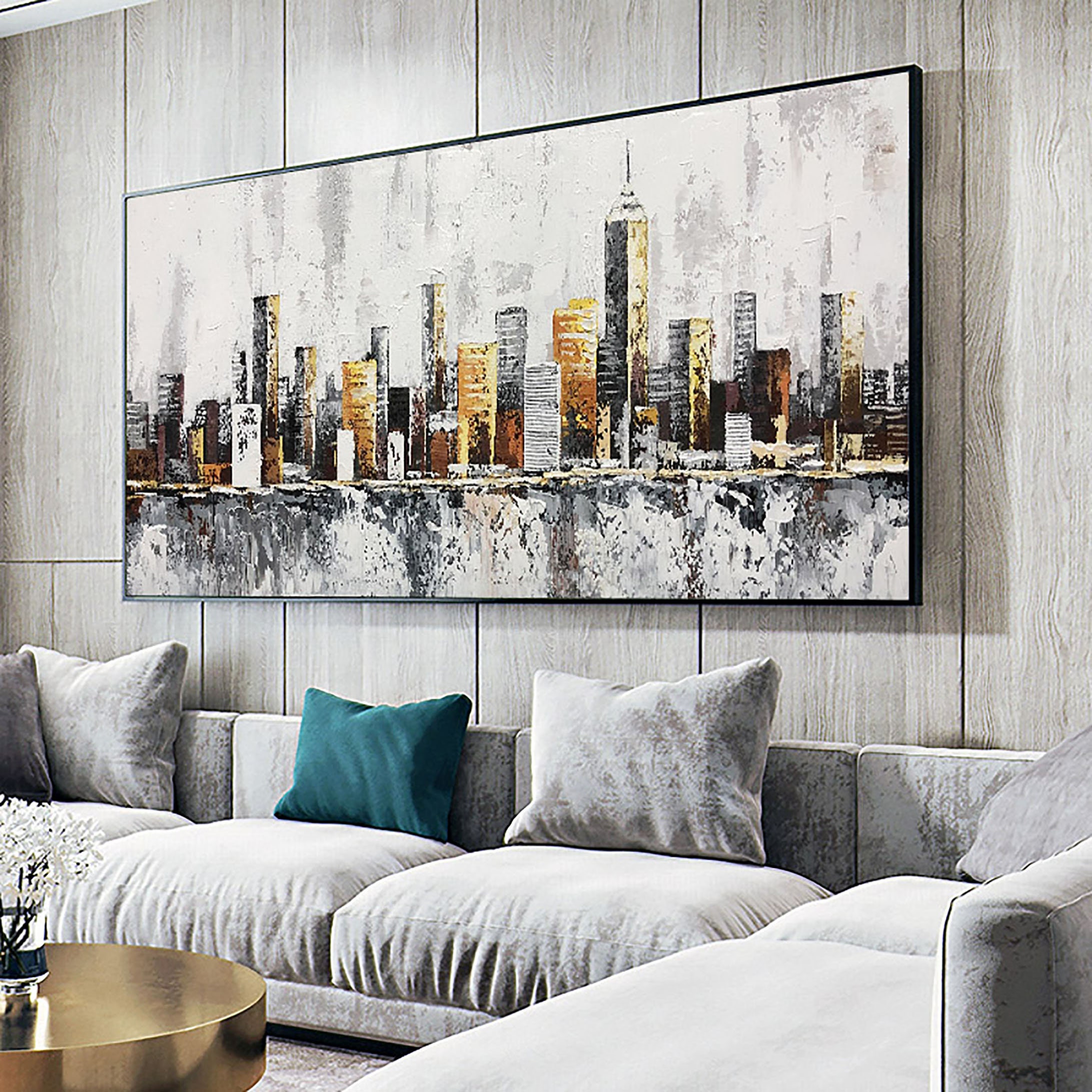 Large New York City Landscape painting Large urban art Etsy