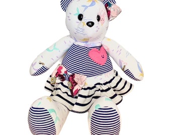 Memory Bear made from a loved one's clothing, HandmadeBear, Keepsake Bear