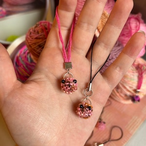DREAM HOUSE, Barbie, phone charm, AbiNormalCreates, pink, Knottyberry, smol, cute, kawaii