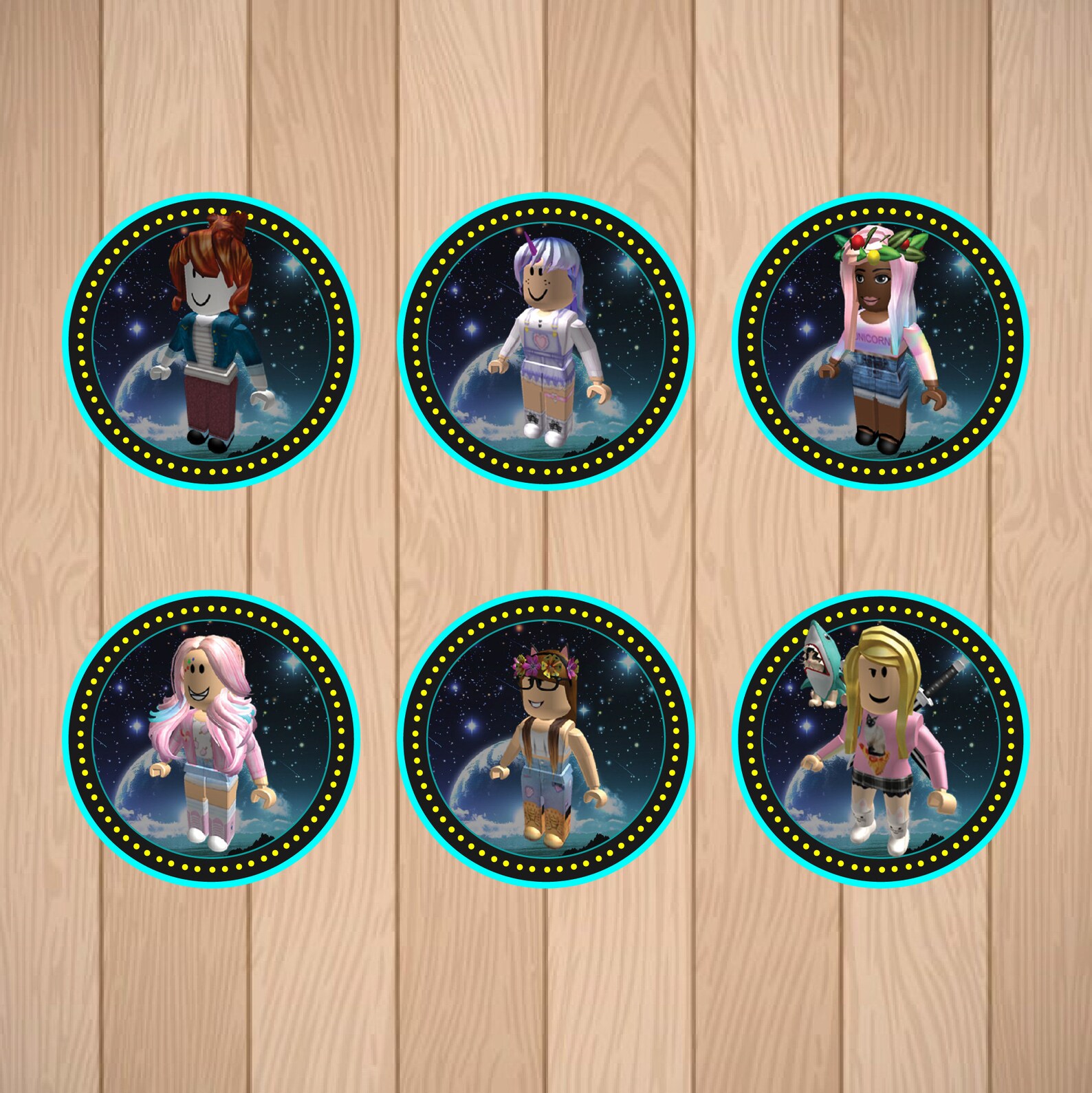 Roblox Theme Cupcake Toppers Roblox Cupcake Topper Roblox Etsy