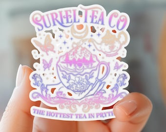 Suriel Tea Co ACOTAR Book Sticker, ACOTAR Merch, Bookish Merch, SJM Merch, A Court of Thorns, City of Starlight sticker, Gift for readers