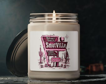 Smutville Smut Reader Candle Gift, Bookish Merch, Booklover Candle, Romantasy Reader gift, Booktok Candle, Spicy Booktok Gift, Bookworm