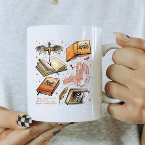 Fourth Wing Book Mug, Iron Flame Onyx Storm Cup, Basgiath War College, Basgiath Merch, Rebecca Yarros Merch, Gift for Bookworm, Romantasy