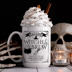 Witches Brew Mug, Witch Coffee Cup, Fall Lover Gift, Halloween Cup