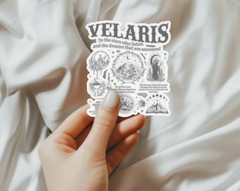 Velaris City of Starlight Sticker, ACOTAR Sticker, A Court of Thorns Quote Sticker, The Stars who listen, The Night Court Sticker, SJM Merch