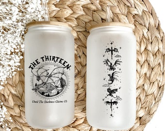 The Thirteen Glass Tumbler, Throne of Glass Iced Coffee Cup, Book Lover Gift, Fantasy Genre Coffee Mug, SJM Merch, Smut Gift