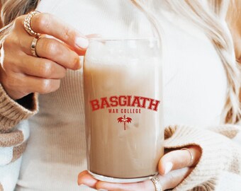 Basgiath War College Glass Cup, Fourth Wing Merch, Empyrean Series Cup, Bookish Gifts, Book Lover Gift, Dragon Rider Cup, Romantasy Reader
