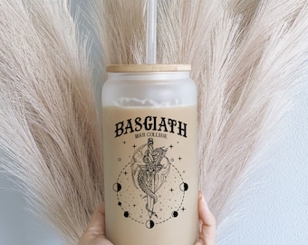 Fourth Wing Glass Tumbler, Iced Coffee Cup, Book Lover Gift, Fantasy Genre Coffee Mug, Dragon Rider Cup, Basgiath War College