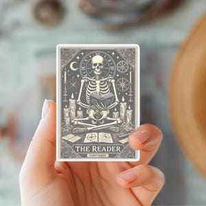 The Reader Tarot Card Book Sticker, Bookish Merch, Gifts for Readers, Bookworm Gifts, Book Club Sticker, Tarot Card Gift, Bookish gifts