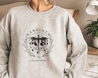 Basgiath War College Sweatshirt, Dragon Rider, Cozy shirt, Fantasy Genre shirt, Fourth Wing Inspired Merch, Dragon Sweater, Book Lover Gift