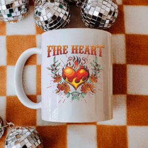 Fireheart Cup, Throne of Glass Mug, SJM Merch, Aelin Cup, Fantasy Lover Gift, Book lover gifts, gift for readers, bookworm cup, gift for her